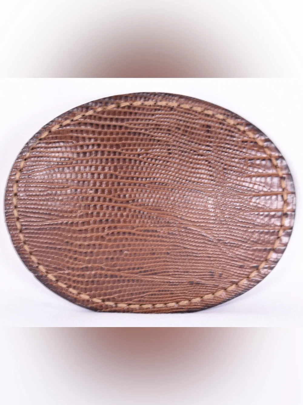 Vintage Dun Dee Brown Leather Western Belt Buckle